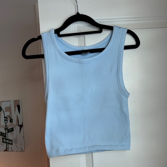 Aritzia Tops - Aritzia Light Blue Ribbed Tank Top